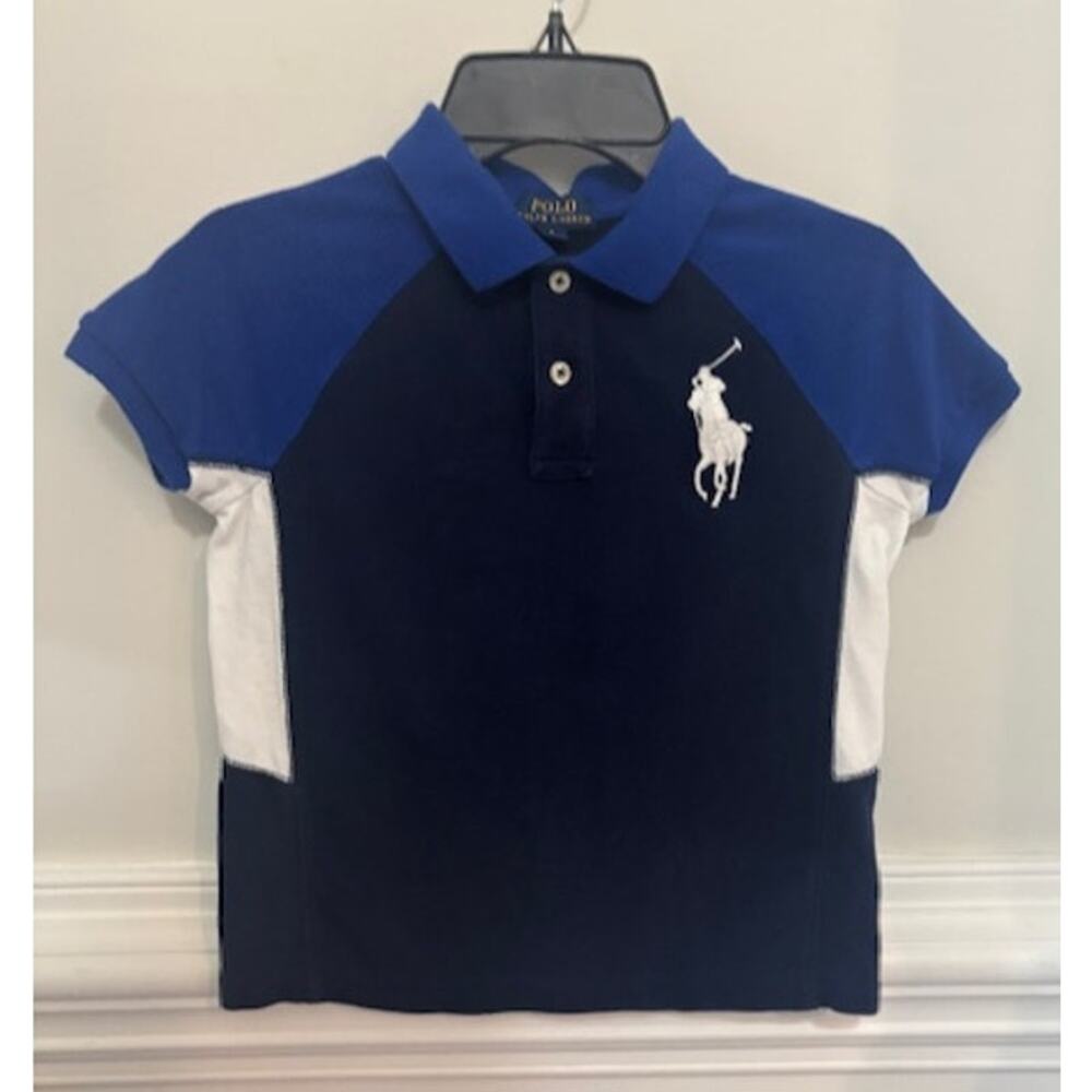 Polo Ralph Lauren Short Sleeve Rugby Shirt Big Pony Embroidered Boys Size 5